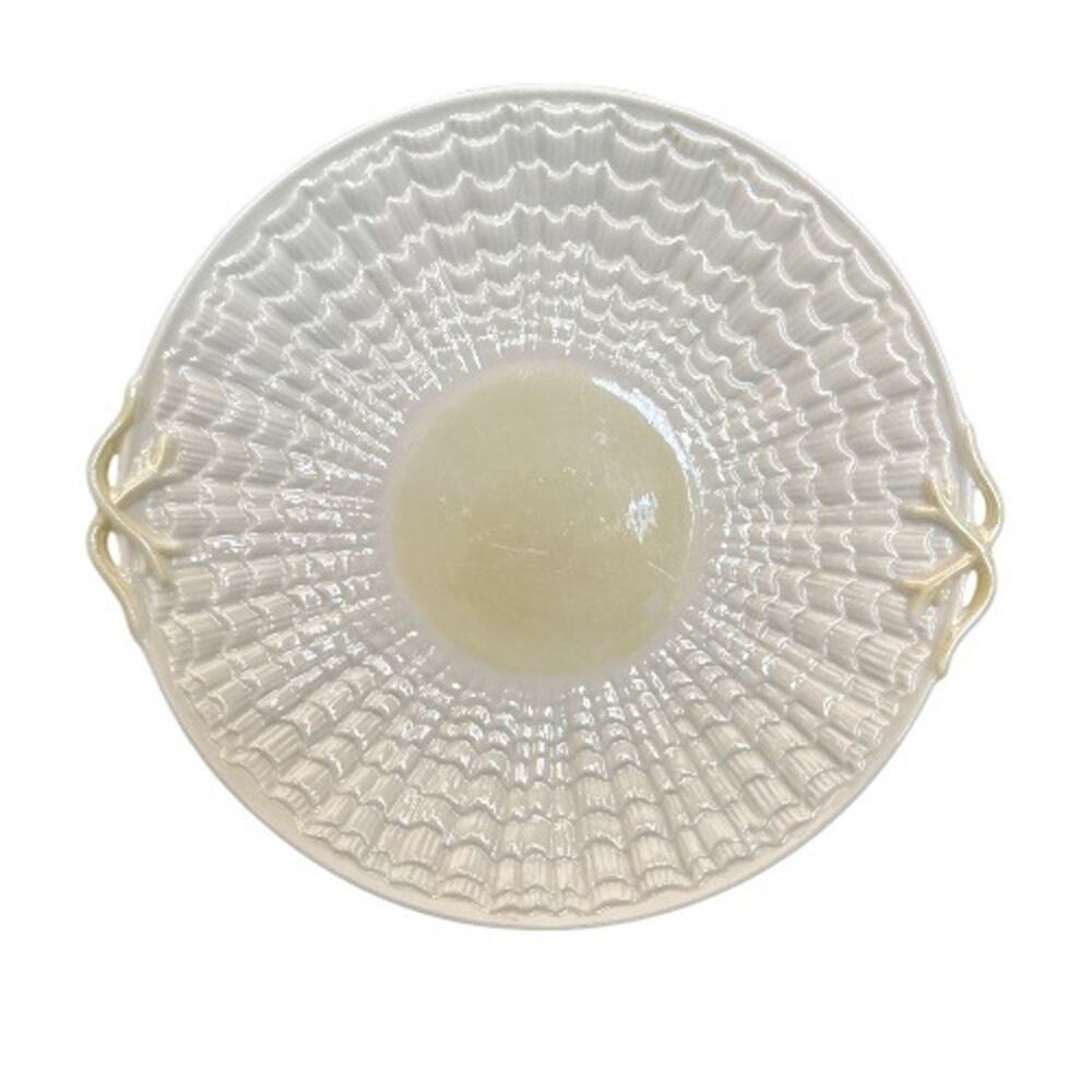 Vintage Beleek Ireland Tridacna Shell Shaped Serving Plate